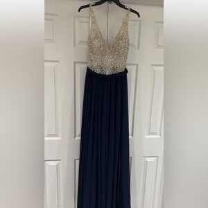 Size L Bella and Bloom Boutique Navy/Sparkle Formal dress